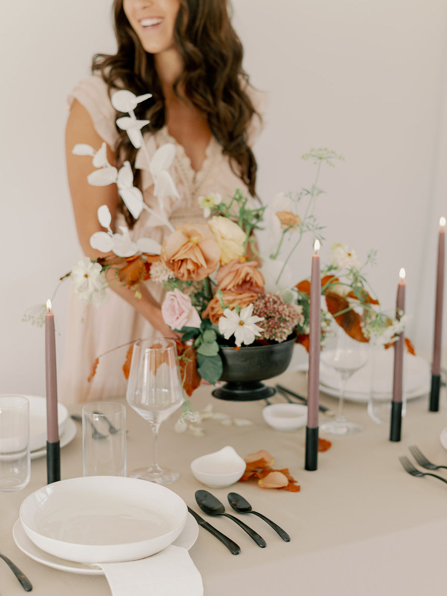 Mauve | Dipped Beeswax Taper Candles