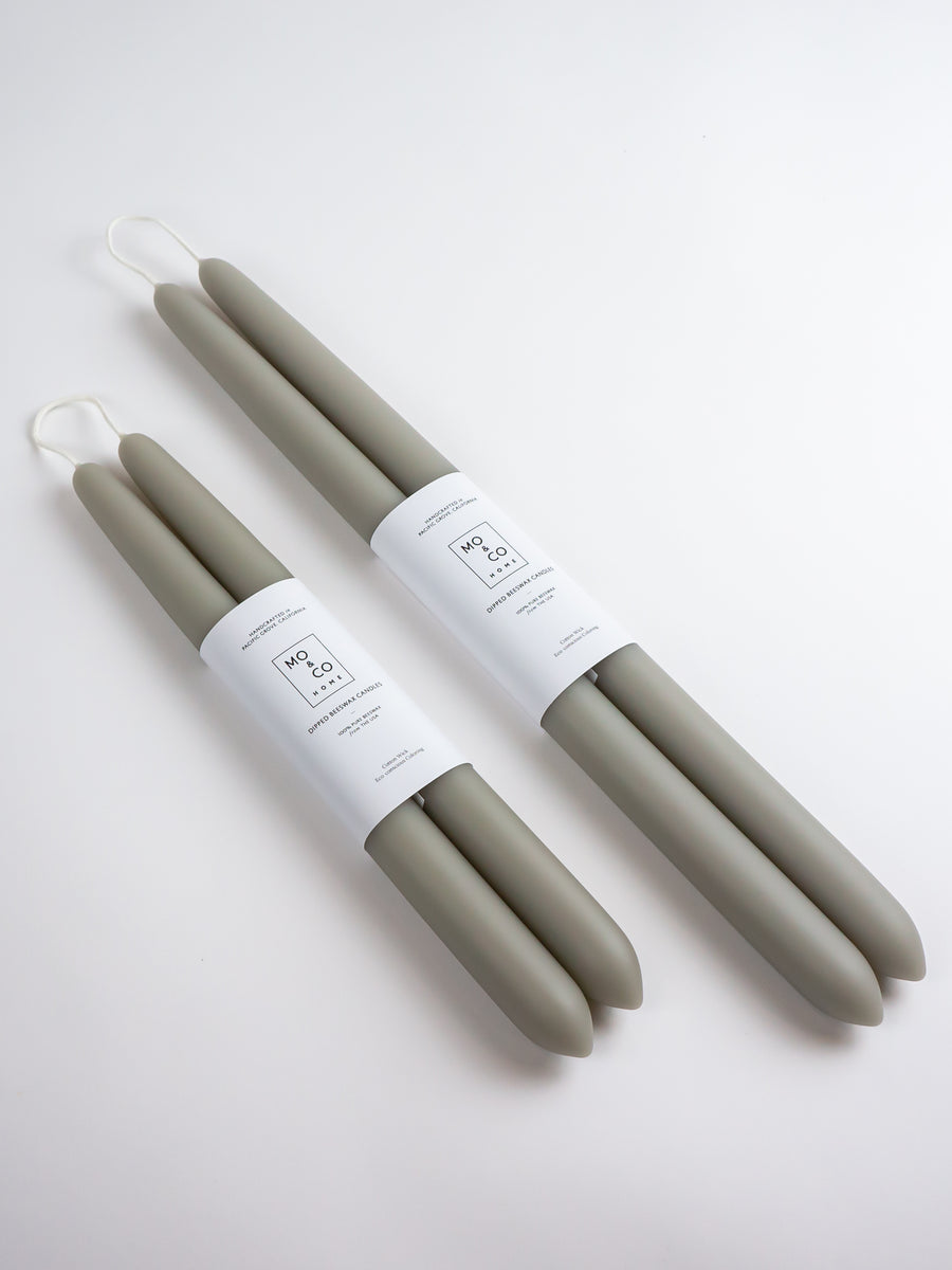 Sage | Dipped Beeswax Taper Candles