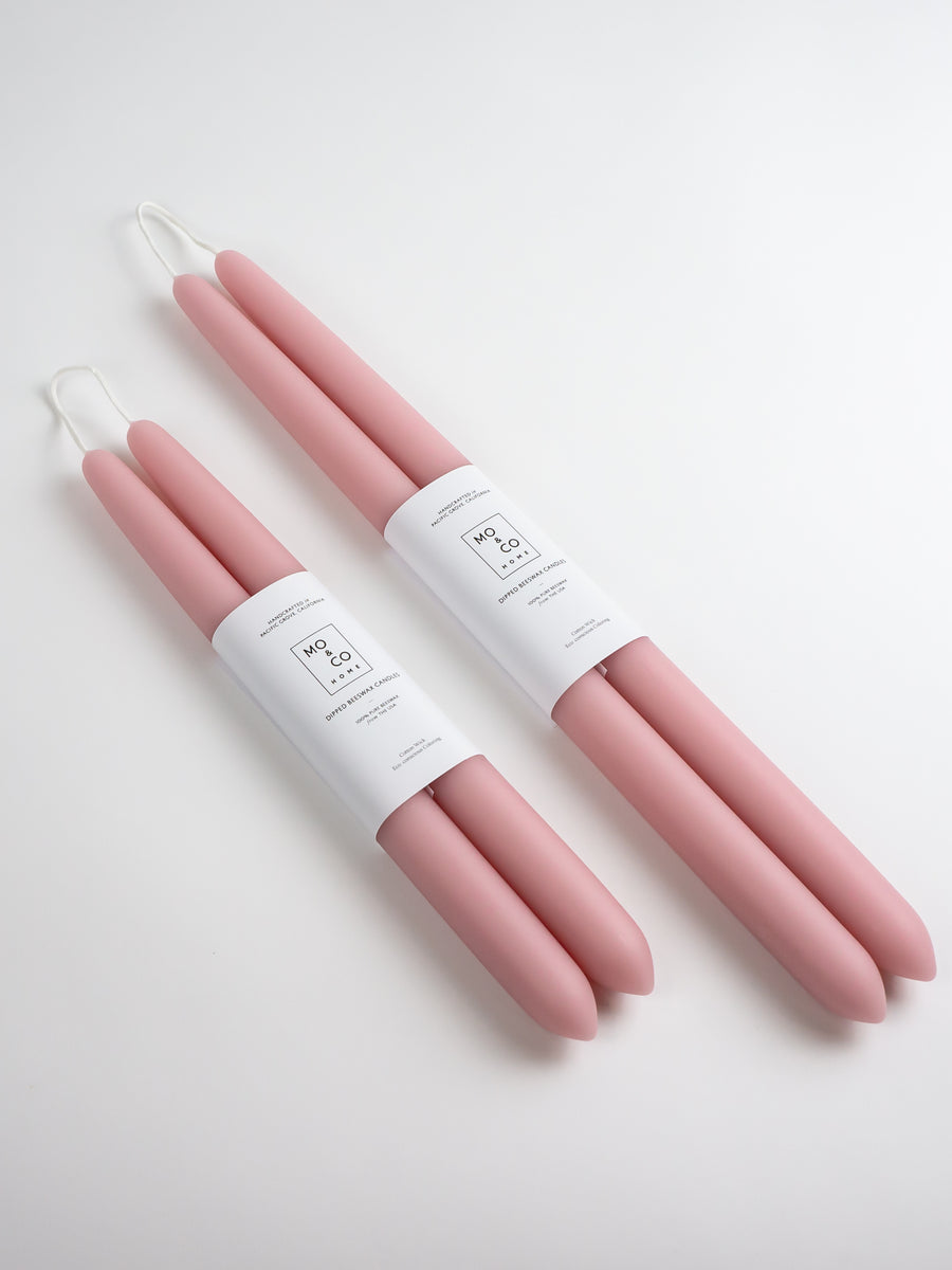 Peony | Dipped Beeswax Taper Candles