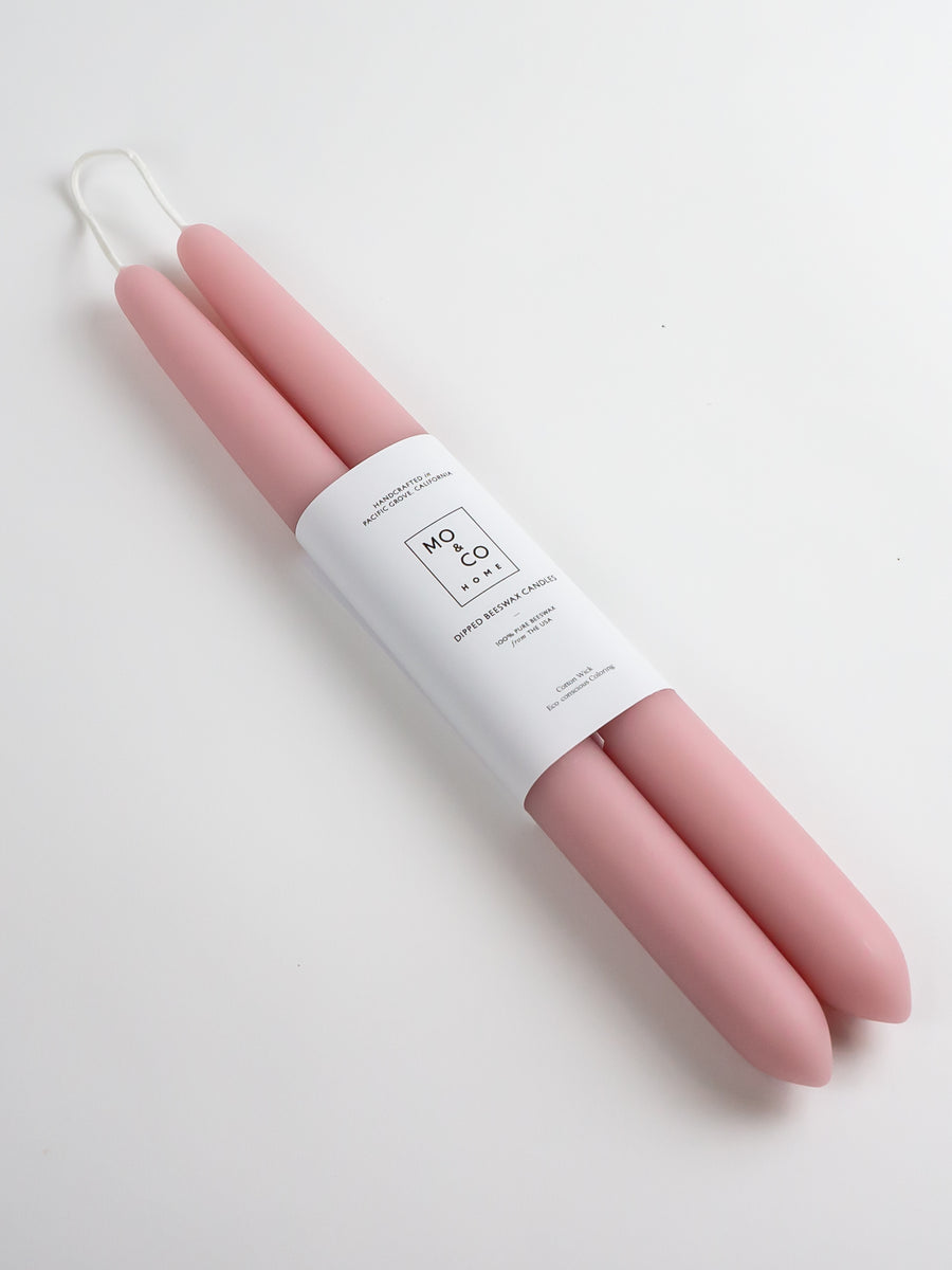 Peony | Dipped Beeswax Taper Candles